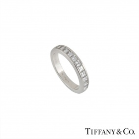 Tiffany & Co Princess Cut Diamond Half Eternity Ring in Platinum 1.00ct